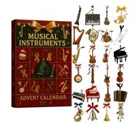 Calendrier de l' Anatomie Pendentif Compte Rebours de Noël contenant 24 pendentifs en acrylique Convient pour activités et fournitures fête Poste (Dark Green, One Size)