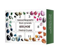 Calendrier de L' avec Pierres de Guérison, Coffret Cadeau, Calendrier de Compte à Rebours de Noël Créatif pour Enfants et Adultes, Multicolore, 24 Grilles (558.00)