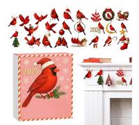 Calendrier De L’Avent 2025 - Jouets Crèche 40x27x5cm | Symboles Chrétiens Décorations De Noël Pour Table avec Ensemble Crèche 25 Pièces | Chambre Enfant Salon Salle De Classe Bureau