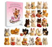 Calendrier De L Avent 2025 | Ornement En Acrylique Plat 2D Avec Design De Chien,Calendrier De L Avent Avec Ornement Chien 24 Jours | Pour Hommes Femmes Garçons Filles Jeunes Adolescents Épouse Mari Fi