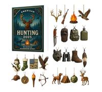 Calendrier De L Avent,2025 Outil De Chasse 2D Décor Maison - Décompte Décoratif pour Chasse de Noël avec Charme,Pour Anniversaire Fête Vacances Entrée Fenêtre Couronnes Chambre Armoires