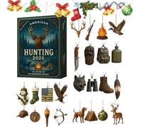 Calendrier De L Avent,2025 Outil De Chasse 2D Décor Maison - Décompte Décoratif pour Chasse de Noël avec Charme,Pour Anniversaire Fête Vacances Entrée Fenêtre Couronnes Chambre Armoires