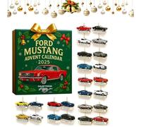 Calendrier de l’Avent 2025 Voiture & Moto - 24 Jours de Surprise avec Mini Véhicules/Moto & Décorations Acryliques 2D, Idéal pour Enfants, Sapin de Noël, Fenêtre ou Rétroviseur de Voiture (B)