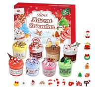 Calendrier de l Avent 24 Jours de Slime | Décoration Compteur à Rebours Slime Ornements | Artisanat Éducatif de Noël pour | Activité Familiale pour Maison et École
