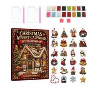 Calendrier de l’Avent 24 Jours, DIY Peinture Diamant, Décorations de Noël | 24 créations à réaliser jour après jour avec des motifs de Noël variés pour patienter jusqu’aux fêtes de façon créative