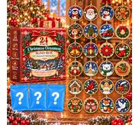 Calendrier de l’Avent au Diamant 24 Décorations | Mini Calendrier de l’Avent Art Diamant 24 pcs : kit déco DIY perles pour célébrer Noël en créant 1 ornement par jour.