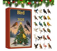 Calendrier De L Avent Avec Ornement Oiseau,Ornement Plat 2D De 24 Jours,Calendrier De L Avent De Noël Oiseau | Pour Salle De Classe,