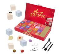Calendrier De L Avent, Calendrier En, Ensemble d'Accessoires pour Vingt Quatre Jours avec Thème de Fouille de Cristaux Roche Cadeaux pour Bas de Noël et Faveurs de Fête pour