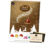 Calendrier de l’Avent Chocolat LINDT LINDOR 2025 · 24 Truffes Gourmandes Suisses · 8 Recettes Crémeuses Lindor · Avec Carte Personnalisée Cia&Co · Cadeau de Noël Premium pour Famille ou Entreprise