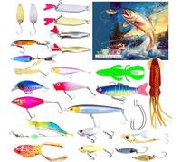 Calendrier De L Avent De Matériel De Pêche,24 Jours Kit D Appâts De Pêche Calendrier De L Avent | Idées De Cadeaux Amusants Pour Les Fêtes Et Pour Les Bas De Noël,Pour Hommes Garçons Pêcheurs