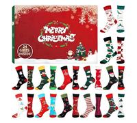 Calendrier De L’Avent De Noël - 24 Paires De Chaussettes Douces, Compte À Rebours | Idée Cadeau Pour Famille, Amis, Maison Et Célébration Festive