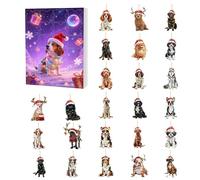 Calendrier De L Avent De Noël Pour Amoureux Des Chiens | Décorations De Fêtes En Acrylique 2D 24 Jours | Pendentif Chien Calendrier De Compte À Rebours 2025 - Pour Arbre Voiture Mur Fenêtre Adultes Ca