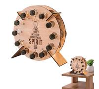 Calendrier de l’Avent des arbres en bois | Peut contenir 12 bouteilles de vin Porte-bouteille de vin de Noël et support de compte à rebours - Support de bouteille de en forme d'arbre de Noël, cale