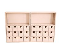 Calendrier De L Avent En Bois 24 Tiroirs 24 X 12 X 33 Cm