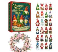 Calendrier De L Avent En Forme De Gnome | Pendentif Gnome De Noël Pour 24 Jours | 2025 Ornement Pendentif En Acrylique 2D Pour Décoration De Fêtes | Pour Arbre De Noël Célébration Fête Filles