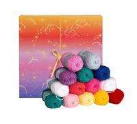 Calendrier De L Avent En Laine De Noël | Souvenir De Loisir Créatif Pour Les Fêtes - Laines Colorées Pour Calendrier De L Avent De Noël,Pour Atelier Maison Salon Chambre Mère Adultes Débutants