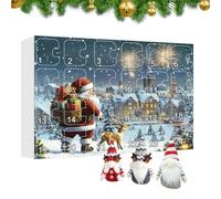 Calendrier de L Avent Gnome 2024, Calendrier De l'avent Compte à Rebours Jusqu'à Noël, Calendrier De l'avent Gnome avec 24 Poupées de Lutin À Collectionner, Décoration d'intérieur Cadeaux de Noël (A)