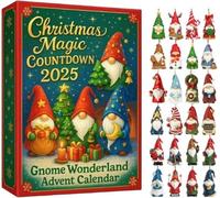 Calendrier De L’Avent Gnome De Noël 2025, 24 Jours Calendrier Compte À Rebours De Nains De Noël En Acrylique 2D, Décoration De No-ël Pour Fêtes, Tables, Fenêtres, Sapins, Couronnes,Nouveaux modèles