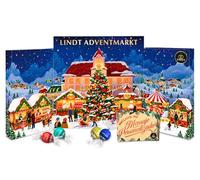 Calendrier de l’Avent LINDT Grand Marché de Noël 2025 · Format Livre XXL 304 g · Avec Carte Personnalisable Exclusive Cia&Co · Assortiment de Chocolats Lindor et Figurines · Création Gourmande Suisse