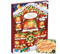 Calendrier de l’Avent Lindt Teddy 2025 · 24 Chocolats Variés Lindt · Carte Personnalisable Cia&Co Incluse · Ourson Teddy et Chocolats au Lait & Blanc · Cadeau Familial Idéal pour Attendre Noël · 170 g