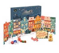 Calendrier de l’Avent Lindt Ville de Noël XXL 2025 · Format Dépliant Doré avec Chocolats & Figurines Lindor · Carte Personnalisée Cia&Co Incluse · Coffret Gourmand de Noël 153 g