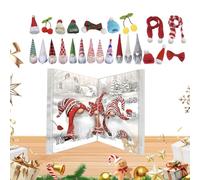 Calendrier De L Avent Lutin De Noël | Décorations Festives pour et Adultes | Compte à Rebours de 24 Jours pour Centre de Table Bureau Cheminée Sapin de Noël