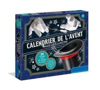 Calendrier de l Avent Magie et Illusions 24 Tours, avec Objets Magiques - Enfant des 7 Ans - Set Coffret Jeu Noel Magic Show et Carte