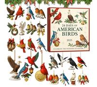 Calendrier De L Avent Oiseau De Noël | 2D Décoration Acrylique 24 Jours,Calendrier De Compte À Rebours Ornements Oiseaux - Pour Arbre De Noël Fenêtre Famille Amis Amateurs Nature Cadeaux