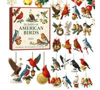 Calendrier De L Avent Oiseau De Noël - Décor Saisonnier En Acrylique 2D Pour 24 Jours - Calendrier De Compte À Rebours Oiseau Coloré - Pour Maison Arbre Noël Rétroviseur Voiture Cadeaux Fête