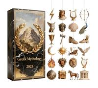 Calendrier De L Avent - Ornement Acrylique Plat 2D,Calendrier de l'Avent 2025 avec Figures Mythologiques pour Décoration d'Arbre | Pour Hommes Femmes Garçons Filles Adolescents Fils