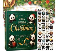 Calendrier De L’Avent Panda De Noël 2025 - 24 Pendentifs Acryliques 2D | Décorations Mignonnes De Pandas Plats | Coffret Cadeau Compte À Rebours Des Fêtes | Parfait Pour Les Et Les Passionnés