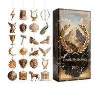 Calendrier De L Avent - Pendentif de Noël en Acrylique Plat 2D,2025 Pendentif De Figures Mythologiques Jouet De L Avent,Pour Femmes Hommes Ados Famille Amis