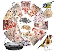 Calendrier de l’Avent pour Oiseaux du Jardin - 24 friandises Naturelles ANI’Nat sans Filet - Graines, céréales, Insectes, Boules de Graisse - Nourriture hivernale variée - avec mangeoire à Suspendre.