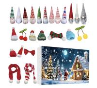 Calendrier De L Avent | Set de Compte à Rebours Gnome 24 Jours - Jouet Festif pour Fête Festival Activités Familiales | Enfant Garçon Fille