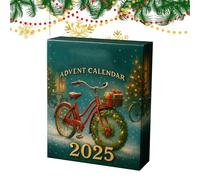 Calendrier De L’Avent Vélo - Pendentif Acrylique 2D | 26x18x3cm Compte À Rebours De Noël Sur 24 Jours | Cadeau De Décoration D'arbre De Vacances Pour Les, Leš Adultes Et Leš Familles