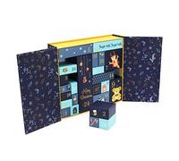 Calendrier de l' Boîte 24 Tiroirs Décorations Noël Matériau Carton Solide Pratique pour Petits Cadeaux Bonbons Cosmétiques 33x30.5x8.5cm (Couleur Assortie)