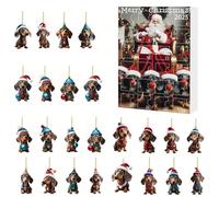 Calendrier De L' De Teckel En Acrylique Vingt-quatre Parties Deux Supporters De Noël De La Dimension De Noël Décoration De Fête Pour La Salle De Classe APPARTEMENT ANNIVERTURE DORROGNE Student |