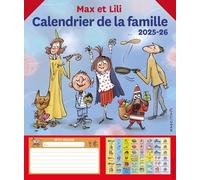 Calendrier de la famille Max et Lili 2025-2026
