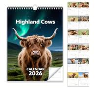 Calendrier de la ferme 2026, convient comme cadeau, planificateur de bureau à domicile, en papier épais, calendrier pour la nature pour l'organisation et la planification | Pour adultes, famille, amis