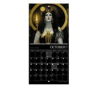 Calendrier De La Lune 2024 - Goddess Astrology Full Moon Tracker Calendrier Phase Lune | 2024 Lunaire, Décorations De Décoration Décorables Sûr Et Décoratif Pour L'étude Uf