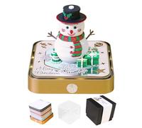 Calendrier de la montre 2026, Calendrier d'art de Snowman Snowman de sculpture 2026 | Décoration drôle de bloc-bloc, Remarques collantes pelables