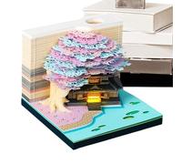 Calendrier de la note de mémoire 3D 2026, Blocage-blocs d'art de sculpture créative pour les cadeaux de vacances, calendrier de bureau fonctionnel avec espace d'écriture, planificateur décoratif