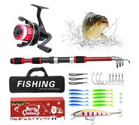 Calendrier de la pêche de l'Avent Calendrier de l'Avent 2024, 1 Set Fishing Tackle Advent Calendar, Fishing Lure Advent Calendar 2024, Counde de Noël Calendrier pour Cadeaux de Noël