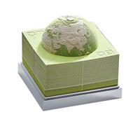 Calendrier de la Terre 3D 2026 : sculpture en papier, calendrier de bureau créatif avec fragments de temps amovibles avec motif de terre, décoration pour les anniversaires, les fêtes