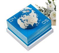 Calendrier De La Terre | Planificateur De Bureau 3D | Affichage D'art De Sculpture En Papier - Ornement De Temps Pour L'Office | Organisateur De Notes Collantes | Gift De Bassin De Bas Créatif