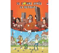 Carte CADEAU départ en RETRAITE - Calendrier de l'APRES retraite homme - 25 JOURS - Grand Format - Cadeau collègue Multicolore