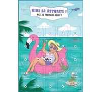 Calendrier de l'Après Retraite Femme A3 | Cases à ouvrir, 25 jours d'humour, Chevalet inclus, Astuces & Défis pour bien vivre sa retraite, Cadeau retraité Femme