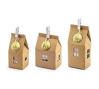 Calendrier de l'Avant - 24 Petites Maisons en Carton pour Attendre Noël.