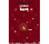 Carte amoureux - Calendrier de l'avant ou de l'après pour couple - 25 jeux coquins - Avent adulte - Français (ROUGE)