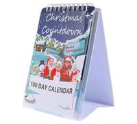 Calendrier de l'avant de Noël 2025 100 Jours Déchirure du Compte à rebours du Bureau 6, 5x3, 9 Pouces décor Noël pour Le Compte à rebours Bureau Domicile, Adve